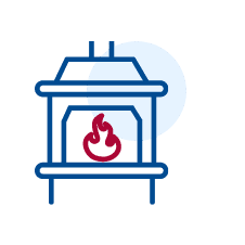 Heating services icon.