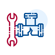 Plumbing services icon.