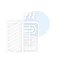 White radiant floor heating services icon.